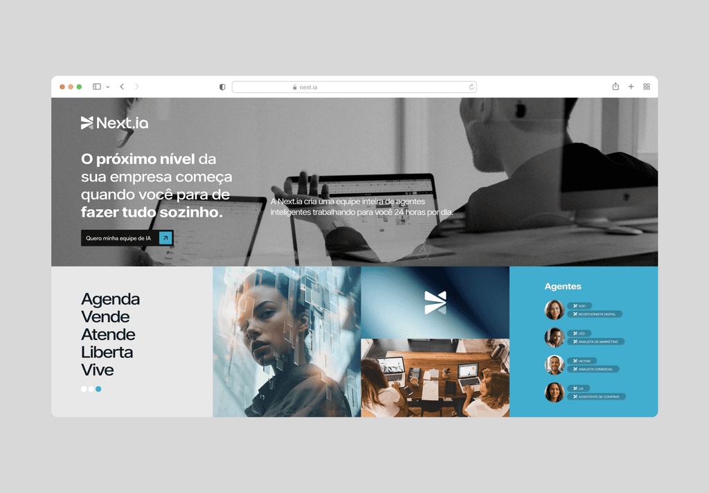 Next.ia web design section